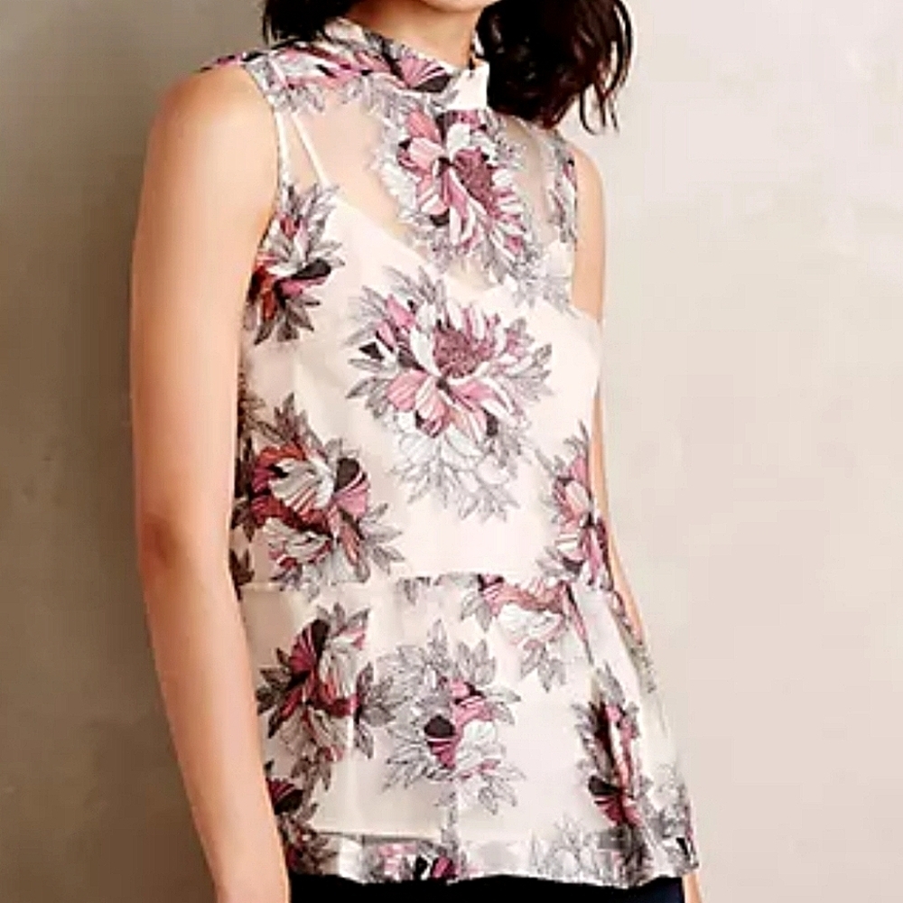 Anthropologie MOULINETTE SOEURS Floral Top | Sz 4